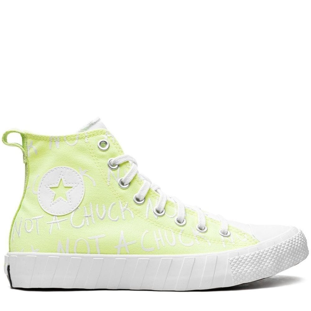 Not A Chuck High-Top Canvas Sneaker in Lime Green
